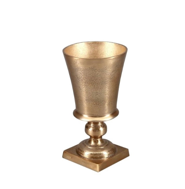 Aluminium Urn Vase 26CM Gold