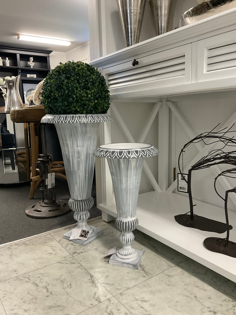 Aluminium Urn Grey 47cm Tall