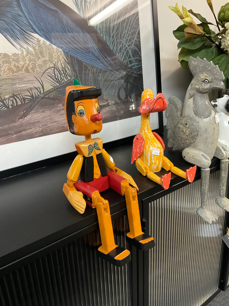 Handmade Wooden Yellow Duck Small