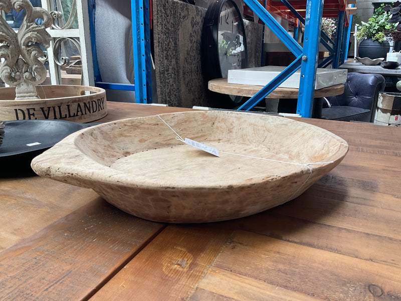 ASST ANTIQUE WOODEN CHAPATI PLATES - BLEACH