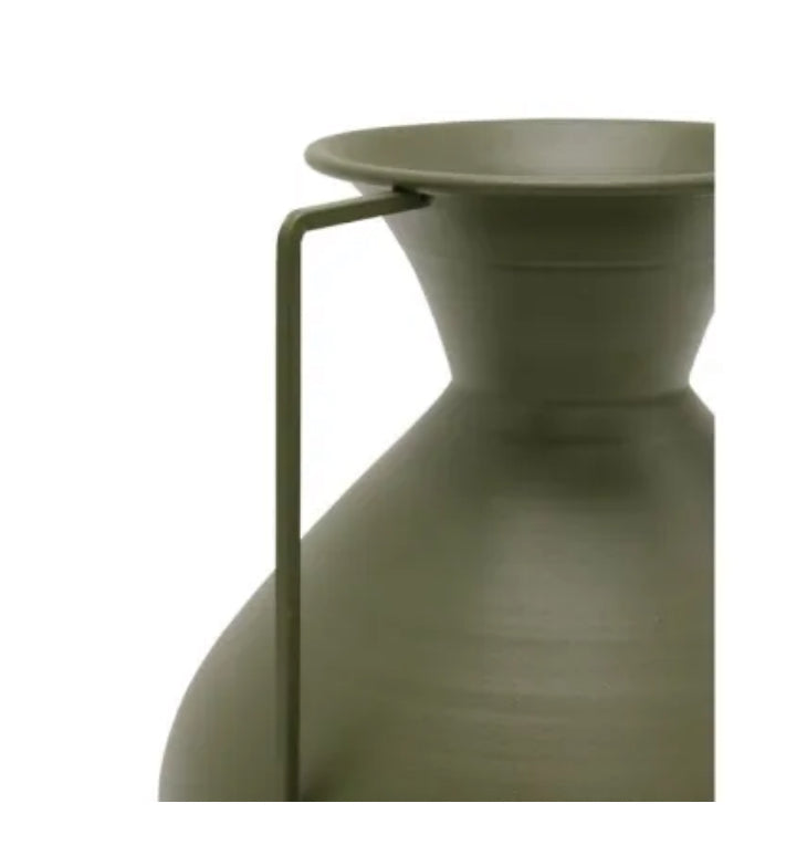 Delta Metal Vase Olive 16x37CM