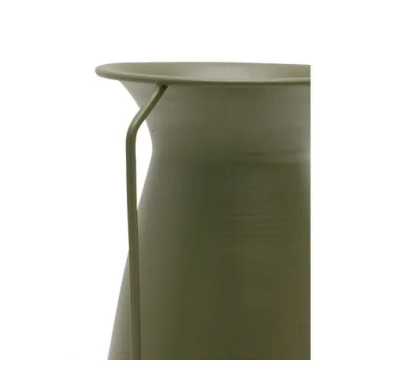 Delta Metal Vase Olive 19x45CM