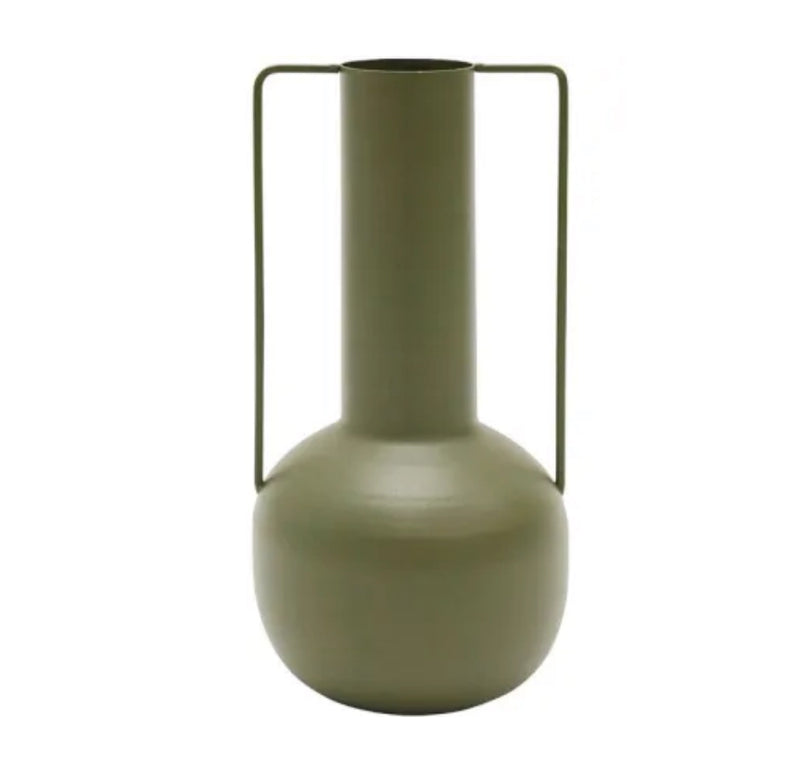 Delta Metal Vase Olive 6x15CM