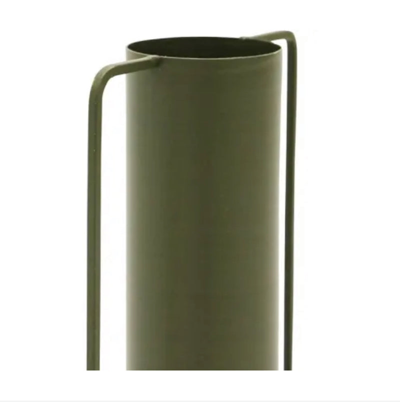 Delta Metal Vase Olive 6x15CM