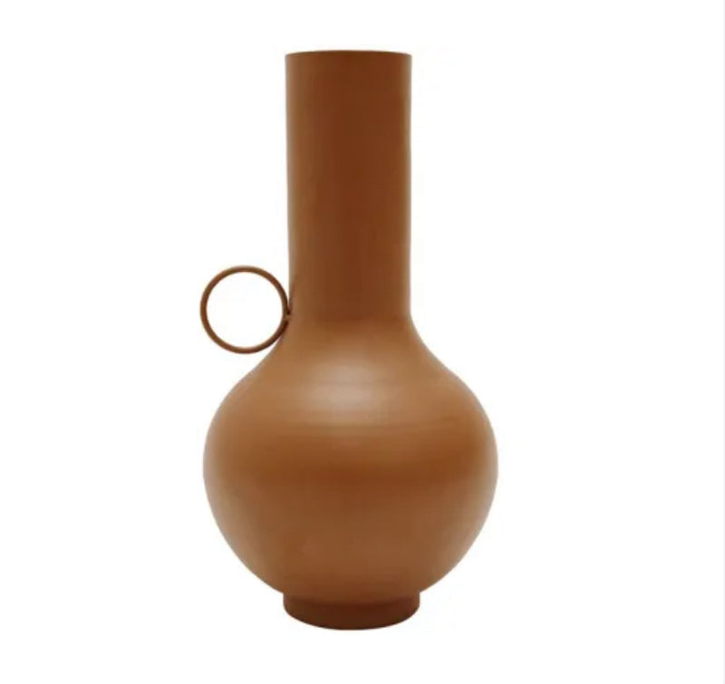 Ivy Metal Vase OCHRE 9x39CM