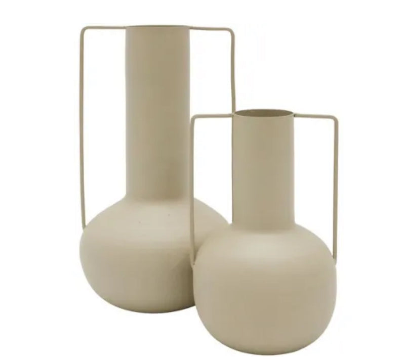 Pippy  Metal Vase White 8x35CM