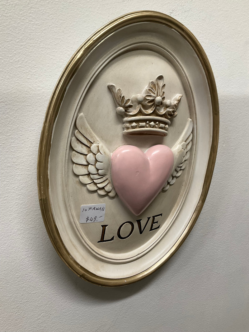 WALLART--LOVE- BEIGE(26CM)