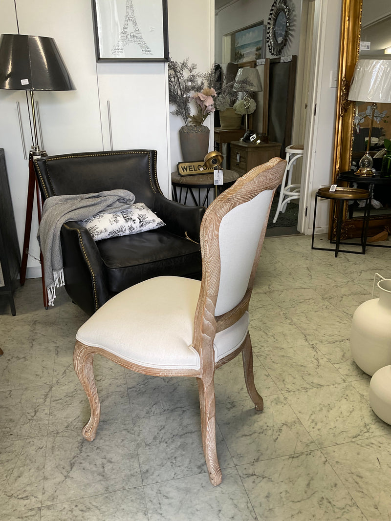 Vintage French Provincial Dining Chair -Weathered OAK