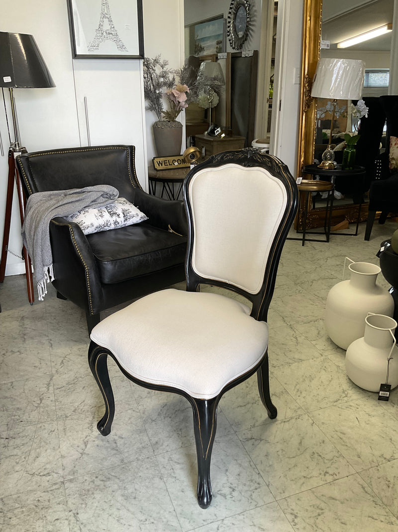 Vintage French Provincial Dining Chair -Black