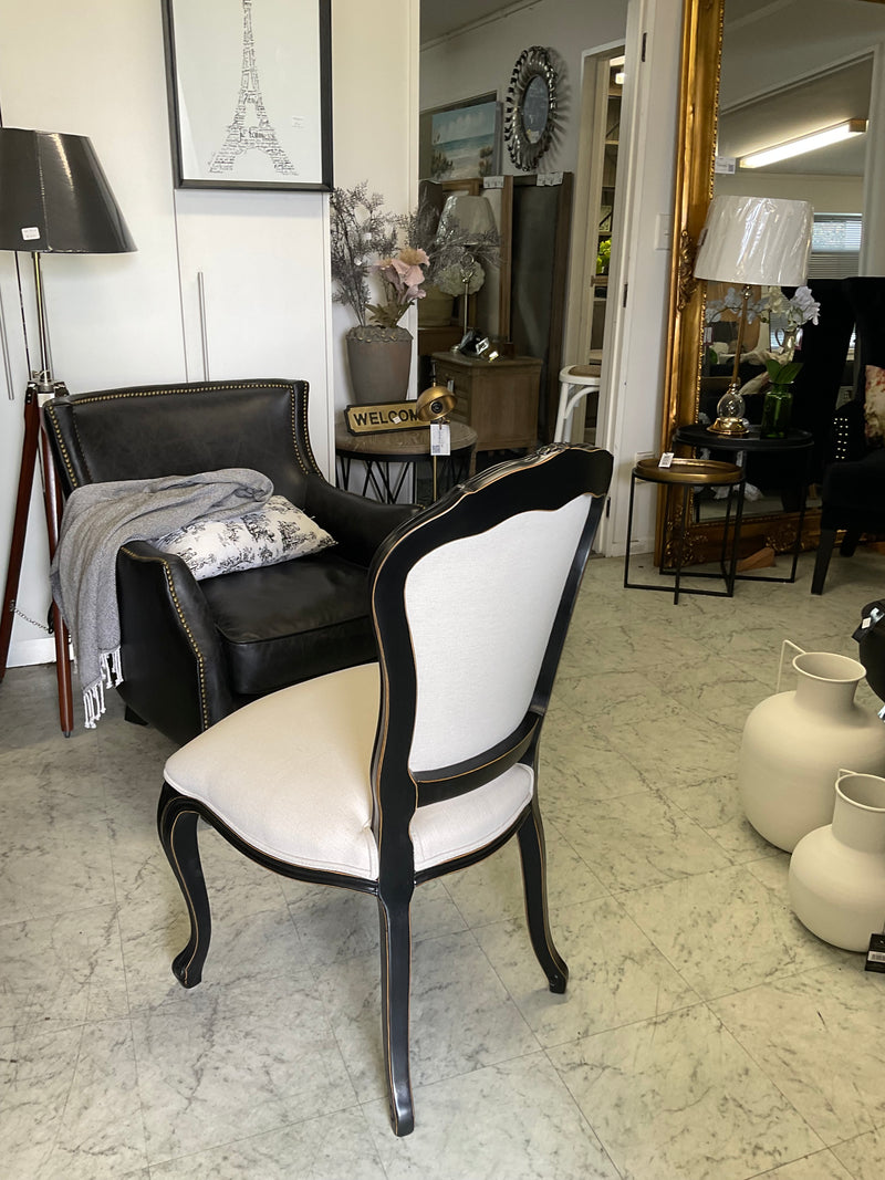 Vintage French Provincial Dining Chair -Black