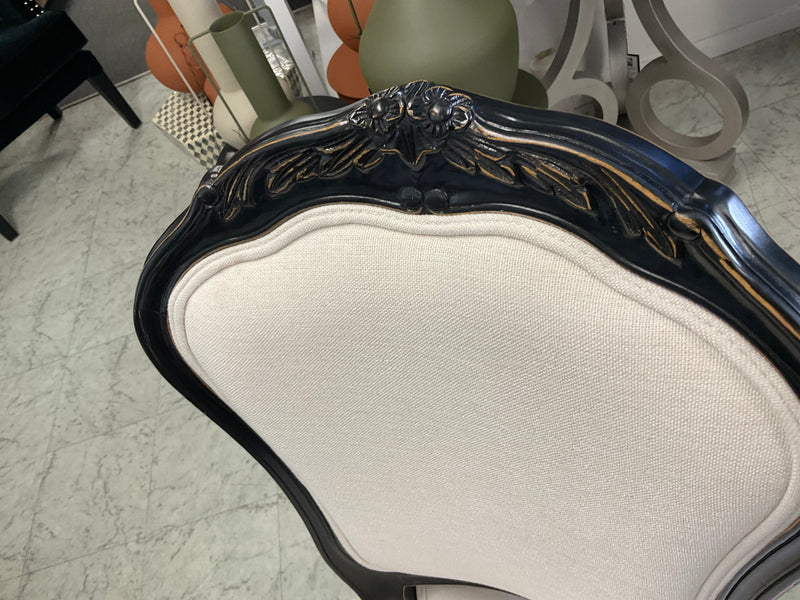Vintage French Provincial Dining Chair -Black