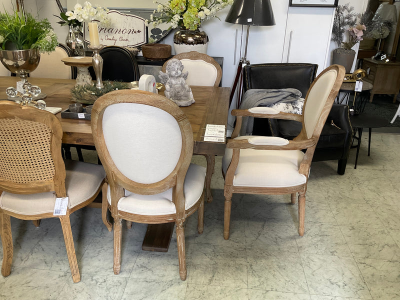 Vintage French Provincial Dining Chair -Weathered OAK