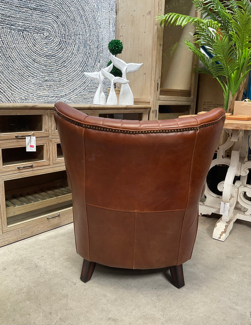 PROFESSOR'S LEATHER SETTEE Brown