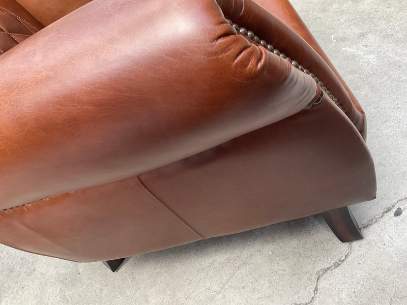 PROFESSOR'S LEATHER SETTEE Brown