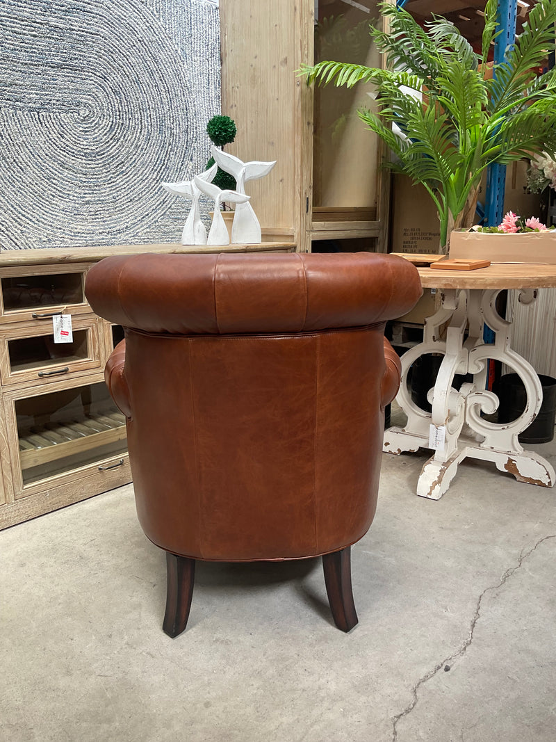 Promotion! Goldman  Leather Arm Chair Vintage Brown