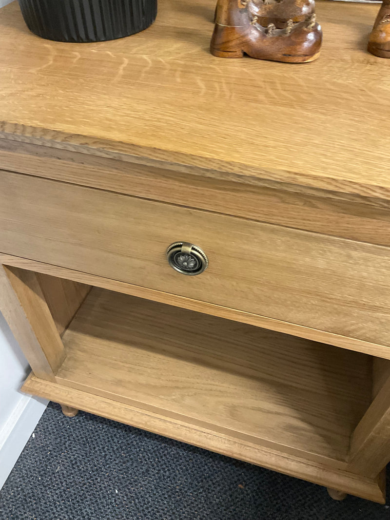 Caroline French Oak 1 Drawers Bed Side Large  Natural
