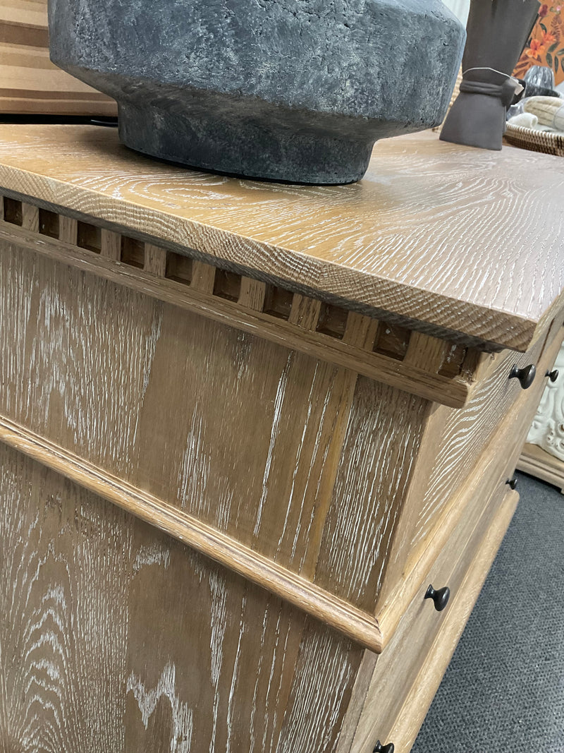 Maison French Oak Natural 4 Drawer Chest of Drawer/Low boy  Weather Wash