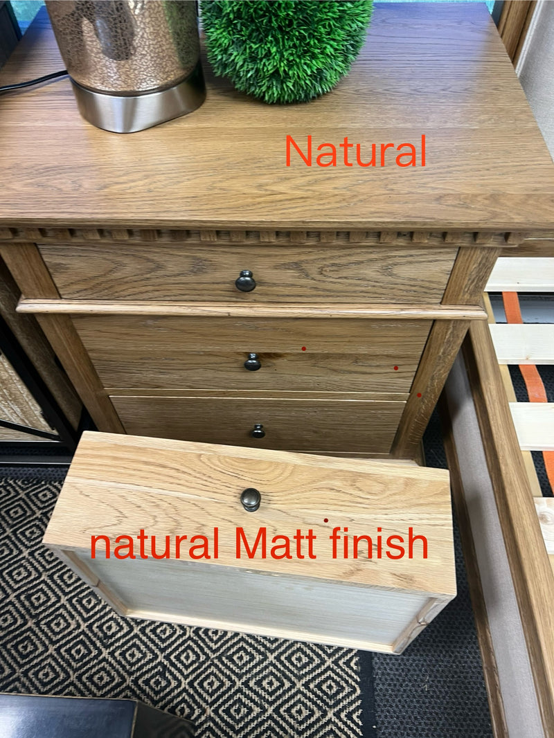 French Villa 3 drawers OAK Bedside table Natural MATT