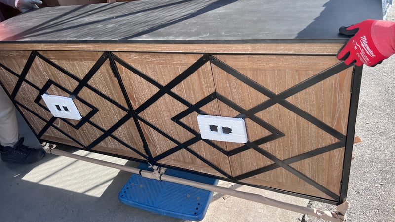 Clearance/Metal/Wood Sideboard