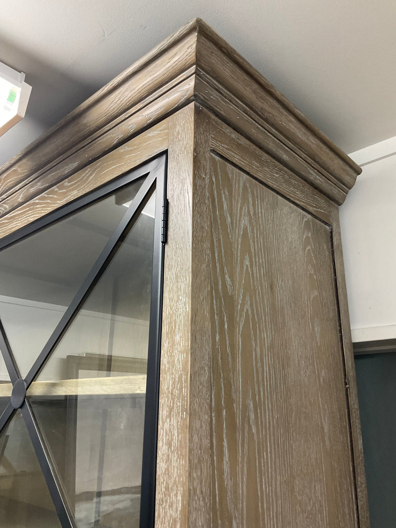 Eastlake French Country Solid Oak GrayWash Cabinet