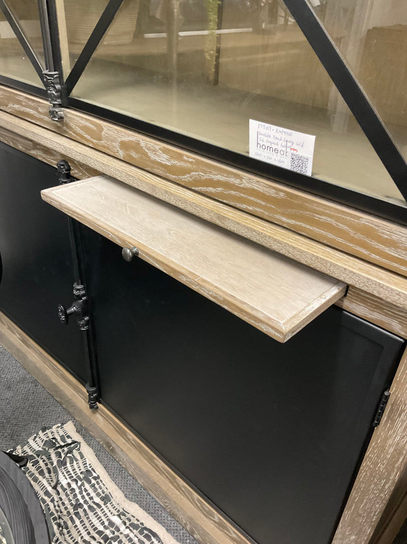 Eastlake French Country Solid Oak GrayWash Cabinet