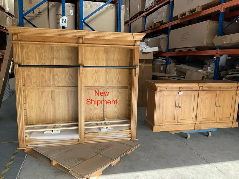 French Library Bookcase  2 bays OAK