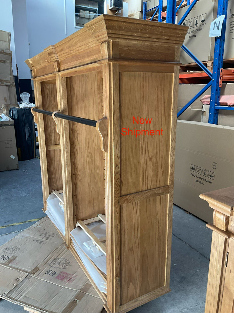 French Library Bookcase  2 bays OAK