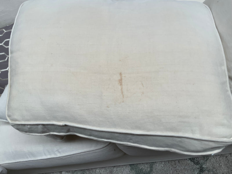 Deauville SlipCover Sofa White 100% Belgium linen