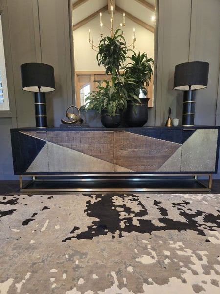 Brass/OAK Sideboard 2.4m