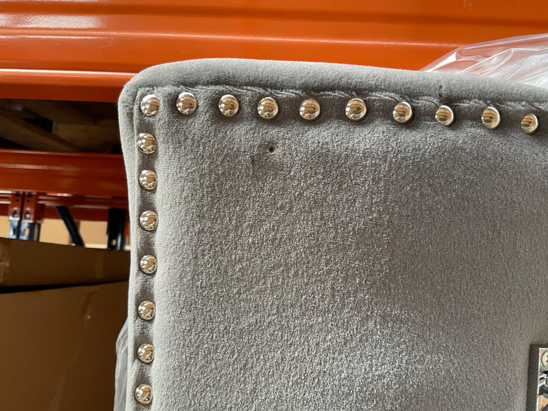 Last one! Modern Classic Tufted Dining Chair Grey velvet