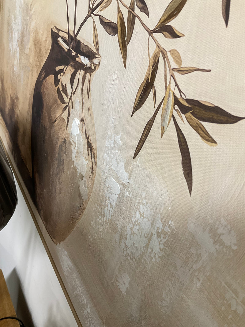 Olives Natural Canvas Wall art  80x80