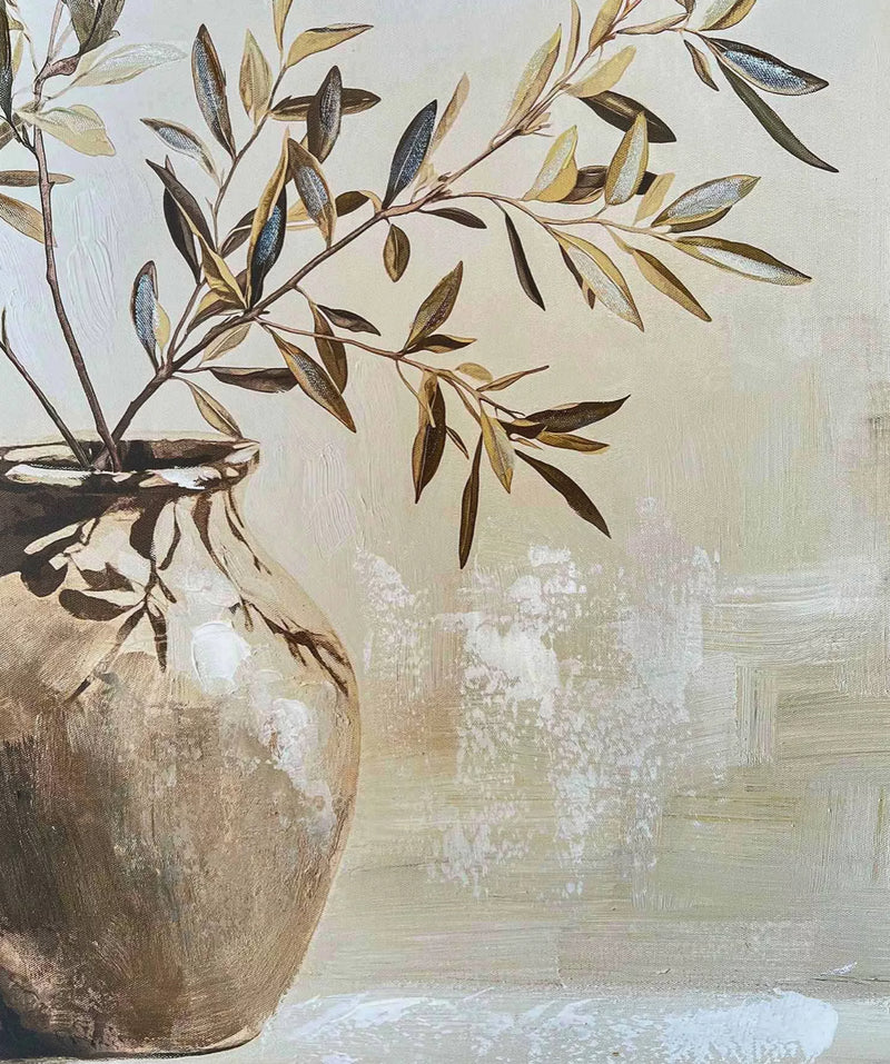 Olives Natural Canvas Wall art  80x80