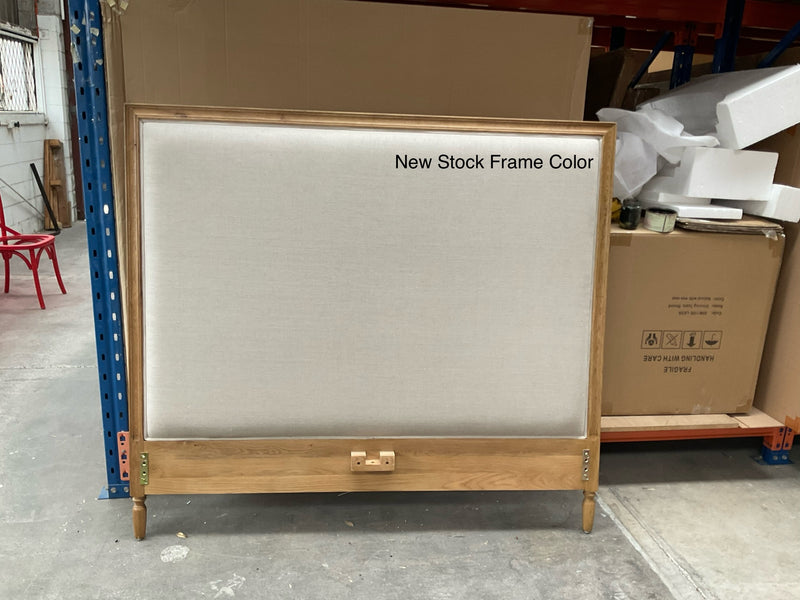 MAISON FABRIC PANEL OAK BED Queen