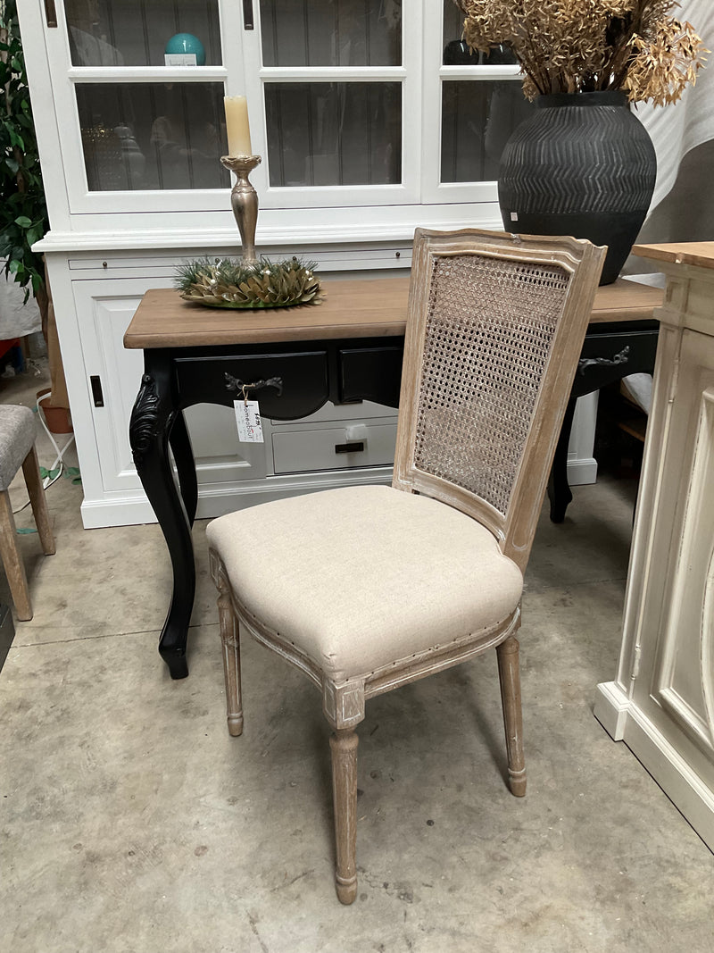 Clearance! TWO French Country Dining Chairs + Slip Cover