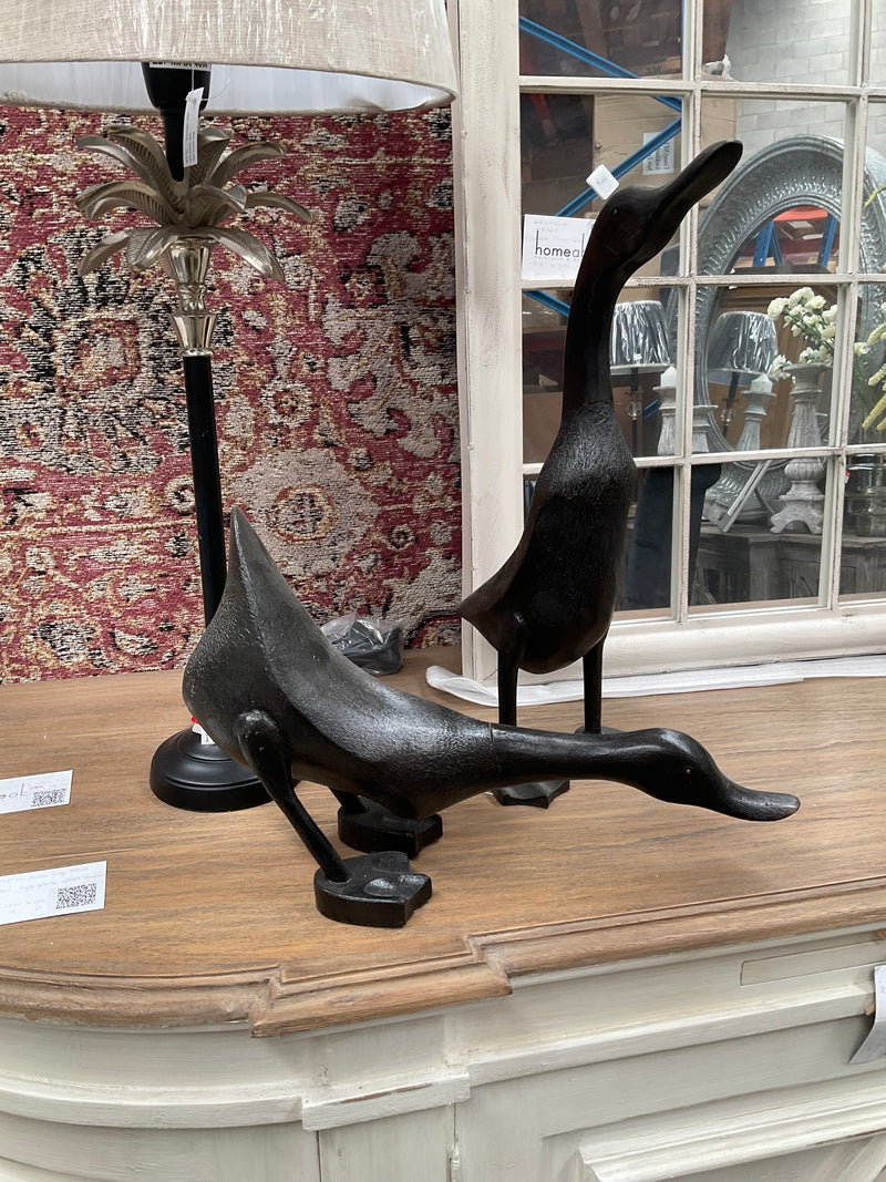 Table Decor A Pair Wood Duck