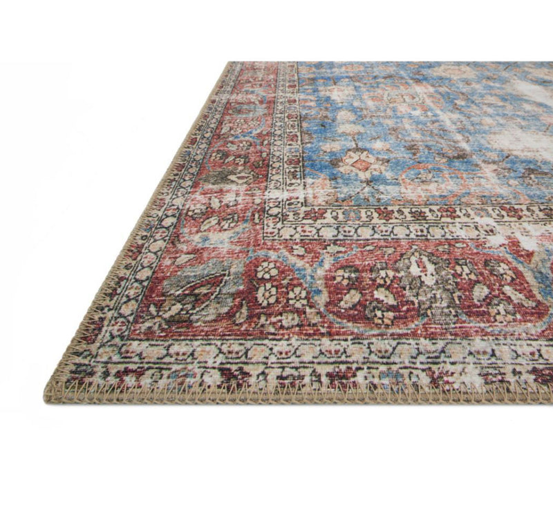LOREN LQ-01 BLUE/BRICK Rug 2.74x3.66M