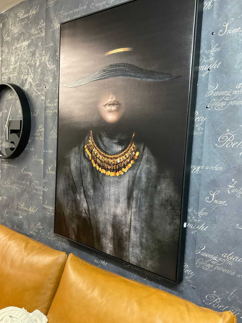 Glitterati Canvas Painting with black frame
