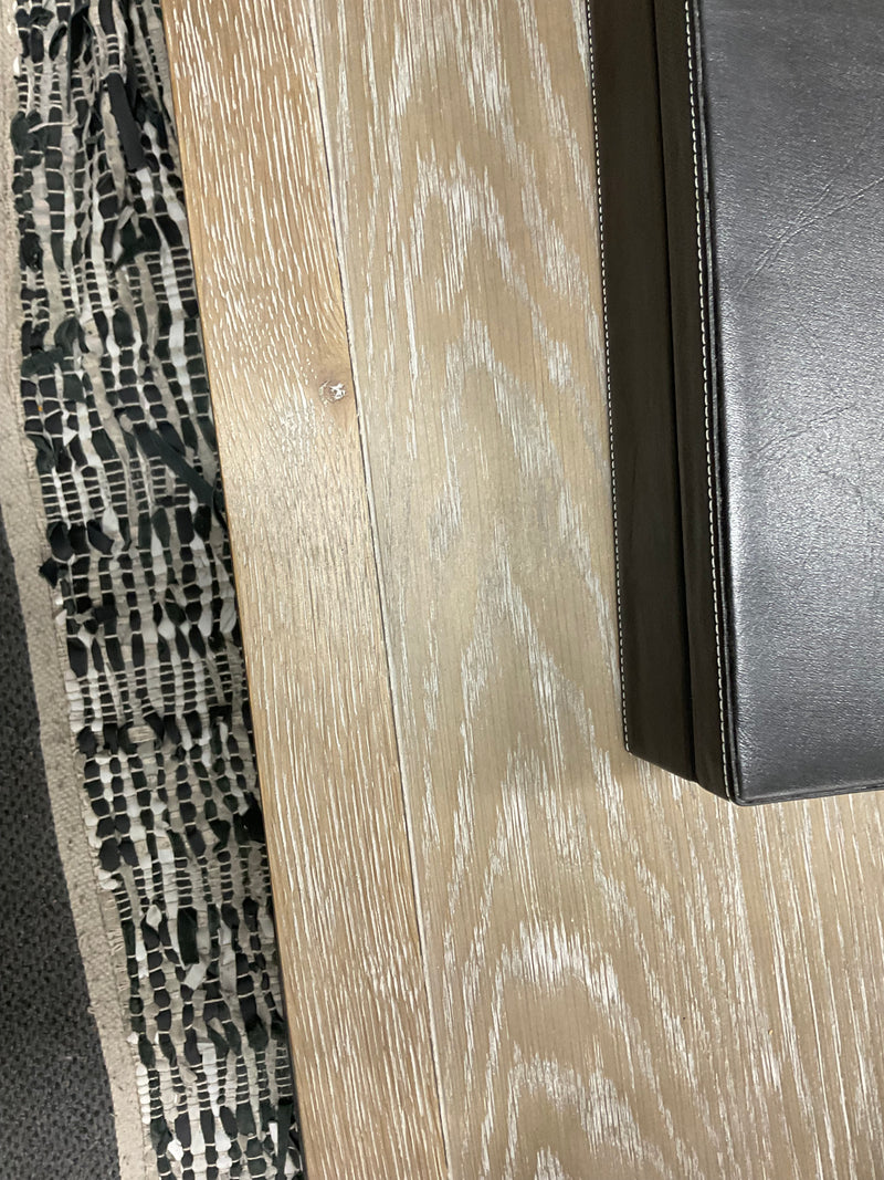 OAK/ Metal Double slide Door Coffee Table