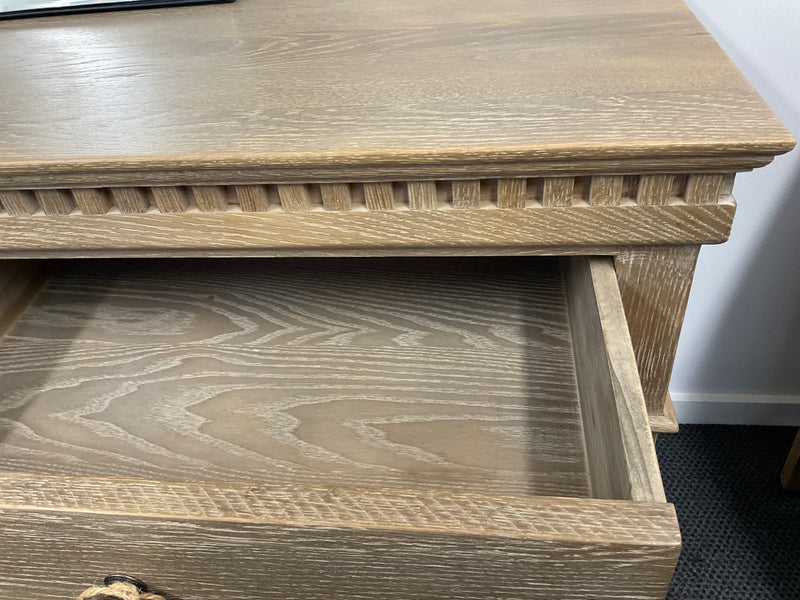 Maison French Country Oak Chest of Drawer (Low Boy)- Burnt OAK