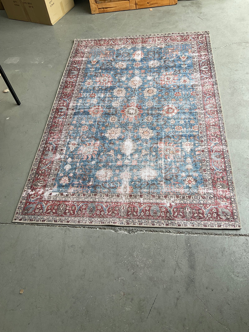LOREN LQ-01 BLUE/BRICK Rug 2.74x3.66M