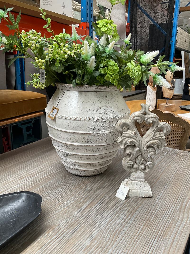 Lombok Pot Mia Antique Whitewash S 38x40cm