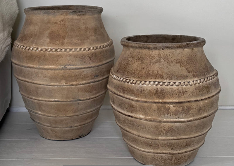 Lombok Pot Mia Antique Whitewash S 38x40cm