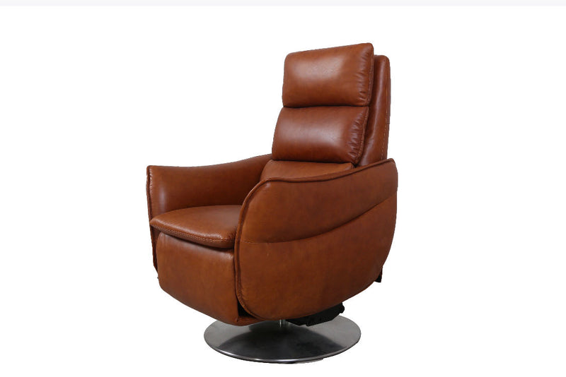 Electrical Recliner Leather Arm Chair Vintage Brown