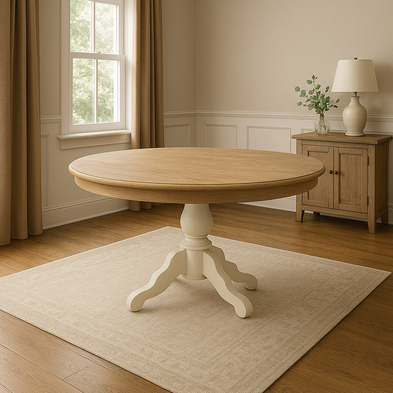 1.4M Round French Country Dining Table