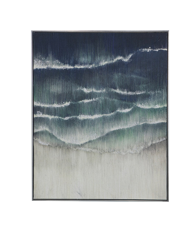 Ocean Wave II Framed Gesso Wall Art 102x82