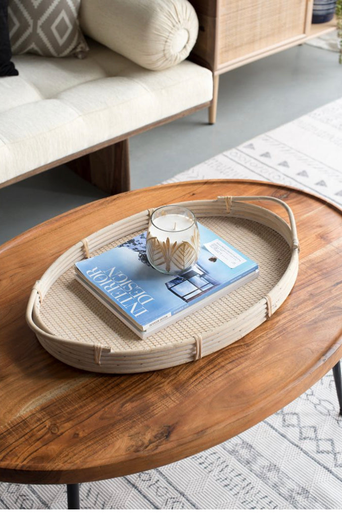 S/2 Rattan Tray 56cm & 46cm