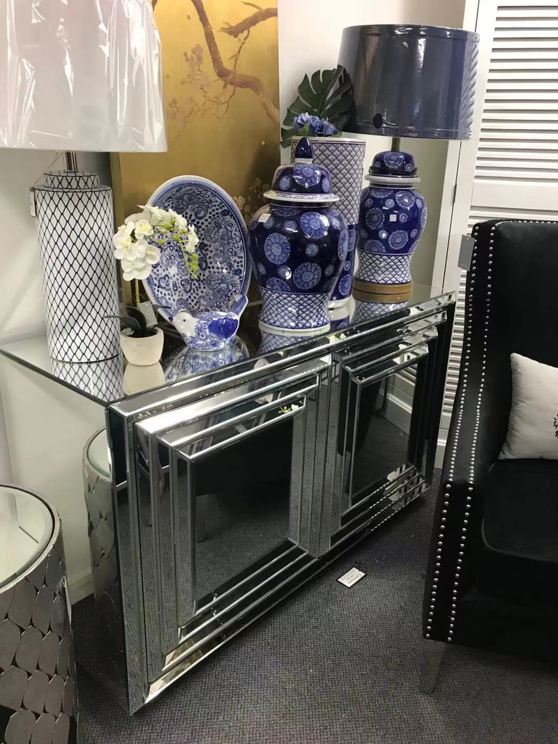 Millennium 2 Door Mirrored Cabinet/Damaged