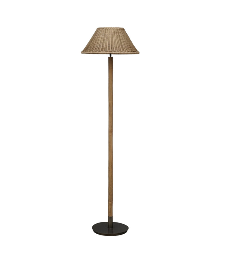 Rattan Shade Floor Lamp Natural