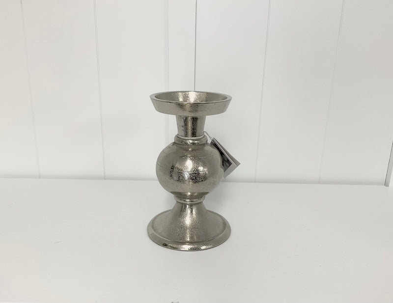 Aluminium Silver Candle Holder One Ball