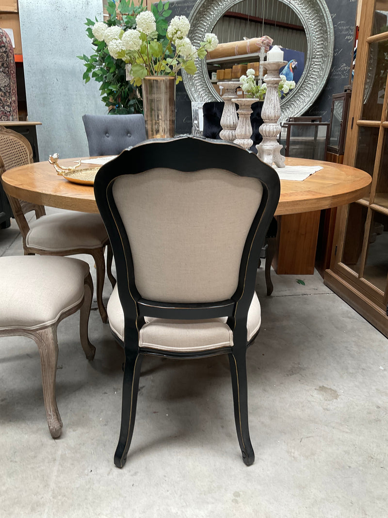 Vintage French Provincial Dining Chair -Black